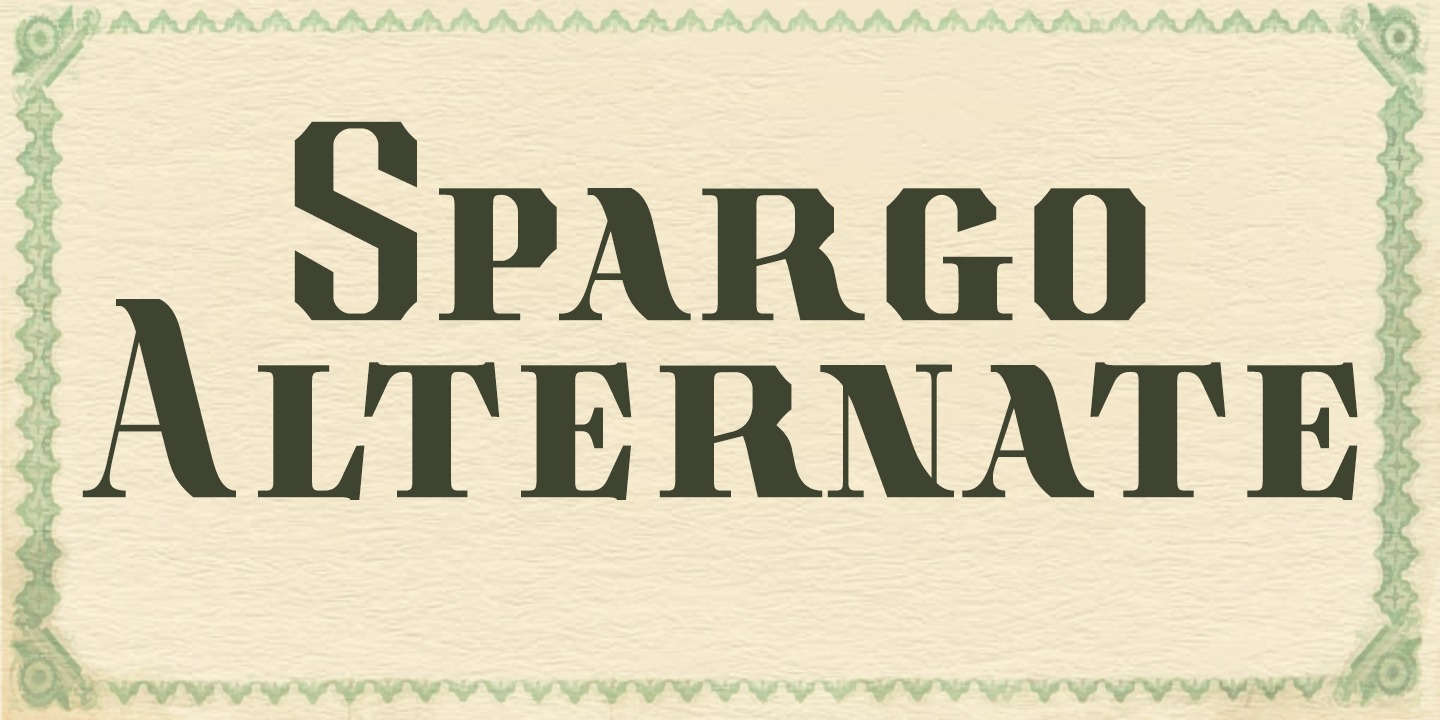 Spargo Regular Font preview